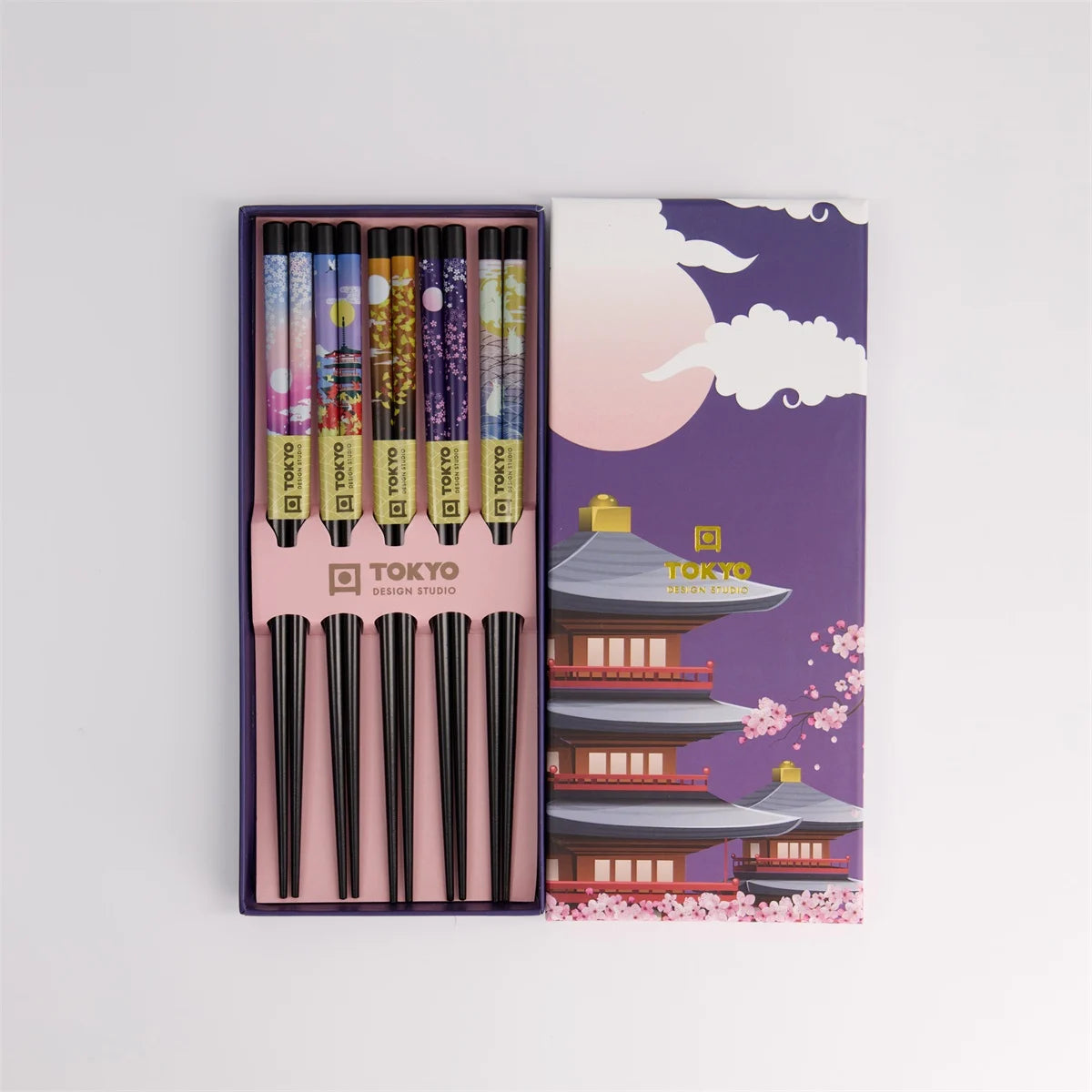 Purple Pagoda Chopstick Gift Set