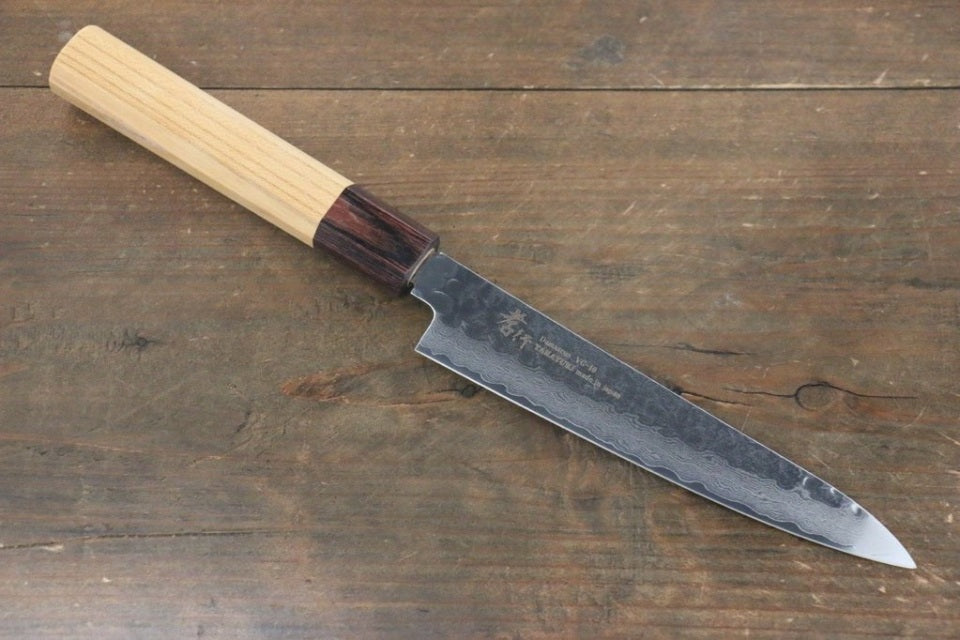 SAKAI TAKAYUKI VG10 33 LAYER DAMASCUS PETTY KNIFE 150MM WITH AMERICAN CHERRY HANDLE