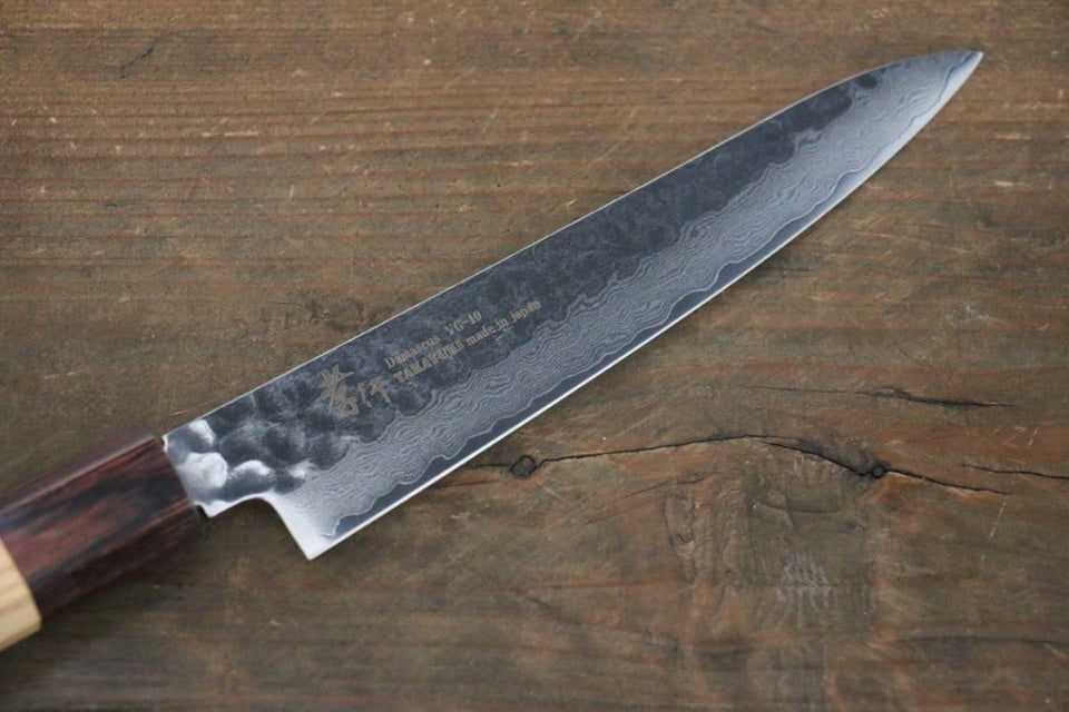 SAKAI TAKAYUKI VG10 33 LAYER DAMASCUS PETTY KNIFE 150MM WITH AMERICAN CHERRY HANDLE