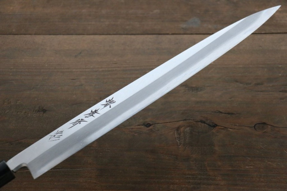 SAKAI TAKAYUKI INOX 240mm LACQUERED YANAGIBA JAPANESE CHEF KNIFE WITH SAYA