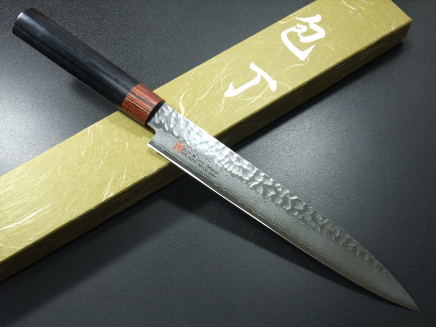 SETO ISEYA I-7 33 Layered Hammered Damascus Sashimi/Yanagiba Kitchen Knife With VG10 Core 210mm