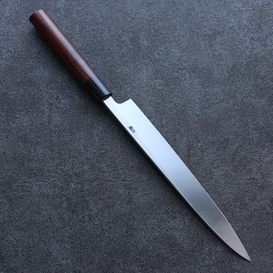 Seisuke White Steel Kasumitogi Yanagiba Japanese Knife 240mm Rosewood Handle