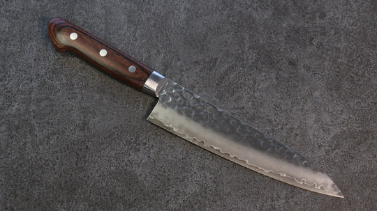 Seisuke Swedish Steel-stn Hammered Gyuto 180mm, Mahogany Handle