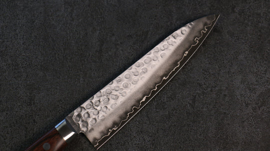 Seisuke Swedish Steel-stn Hammered Gyuto 180mm, Mahogany Handle