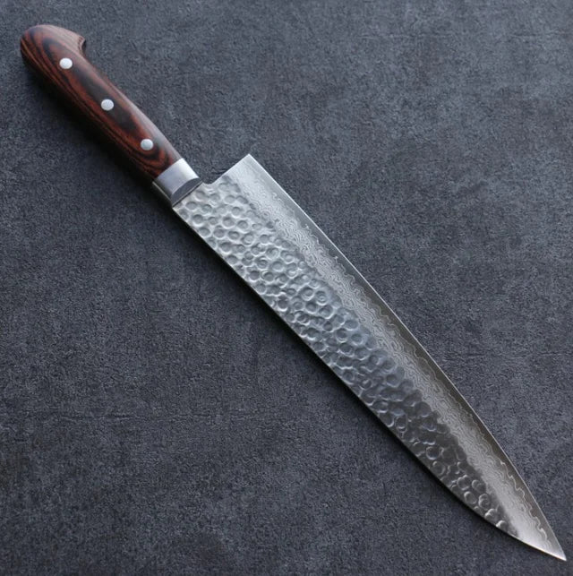 Seisuke VG10 17 Layer Damascus Gyuto 270mm Mahogany handle