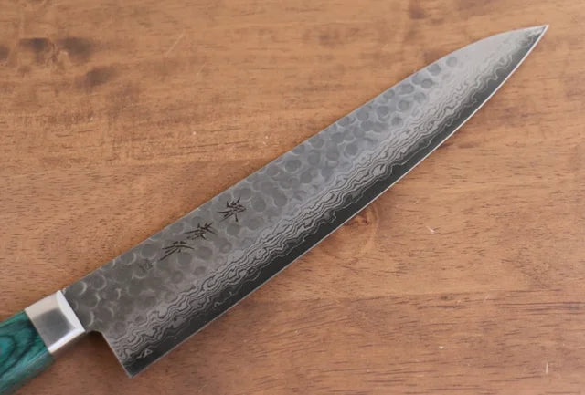 Sakai Takayuki VG10 17 Layer Damascus Gyuto 240mm Green Pakka wood Handle