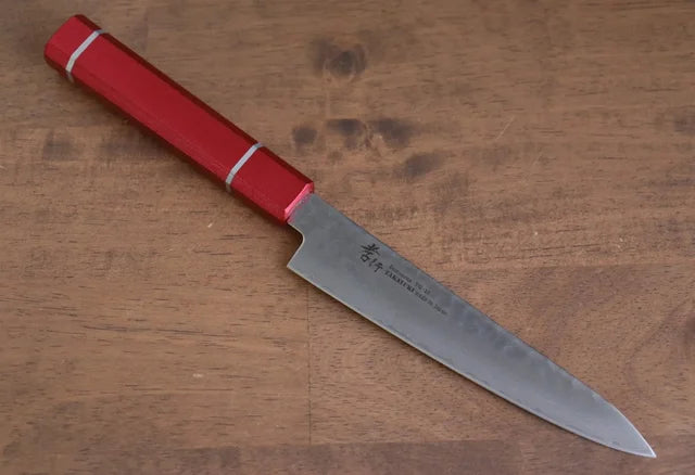 Sakai Takayuki VG10 33 Layer Damascus Petty-Utility 150mm Live oak Lacquered Kouseki Red Handle