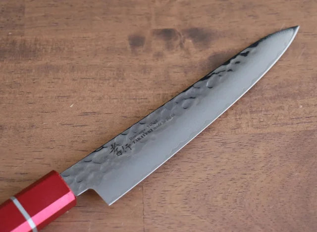 Sakai Takayuki VG10 33 Layer Damascus Petty-Utility 150mm Live oak Lacquered Kouseki Red Handle