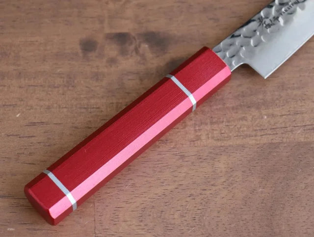 Sakai Takayuki VG10 33 Layer Damascus Petty-Utility 150mm Live oak Lacquered Kouseki Red Handle