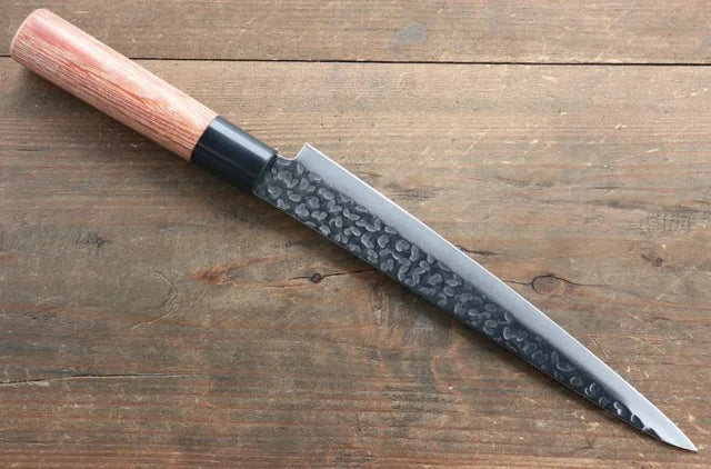 Kanetsune DSR-1K6 Hammered Sujihiki 210mm Red Pakka wood Handle
