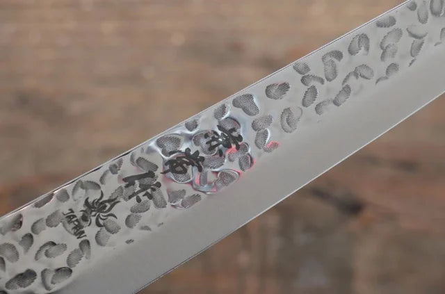 Kanetsune DSR-1K6 Hammered Sujihiki 210mm Red Pakka wood Handle