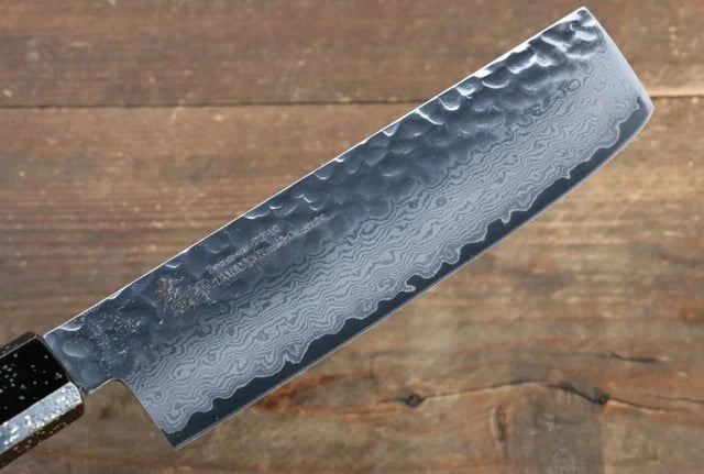 Sakai Takayuki VG10 33 Layer Damascus Nakiri 160mm Live oak Lacquered (Kokushin) Handle
