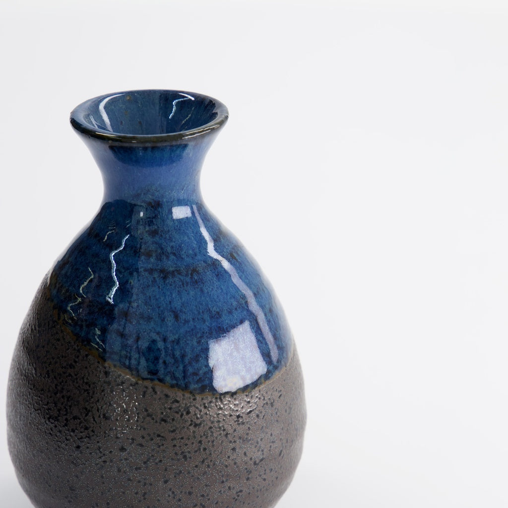 Sake Bottle 8x12.5cm 300ml Blue/Black