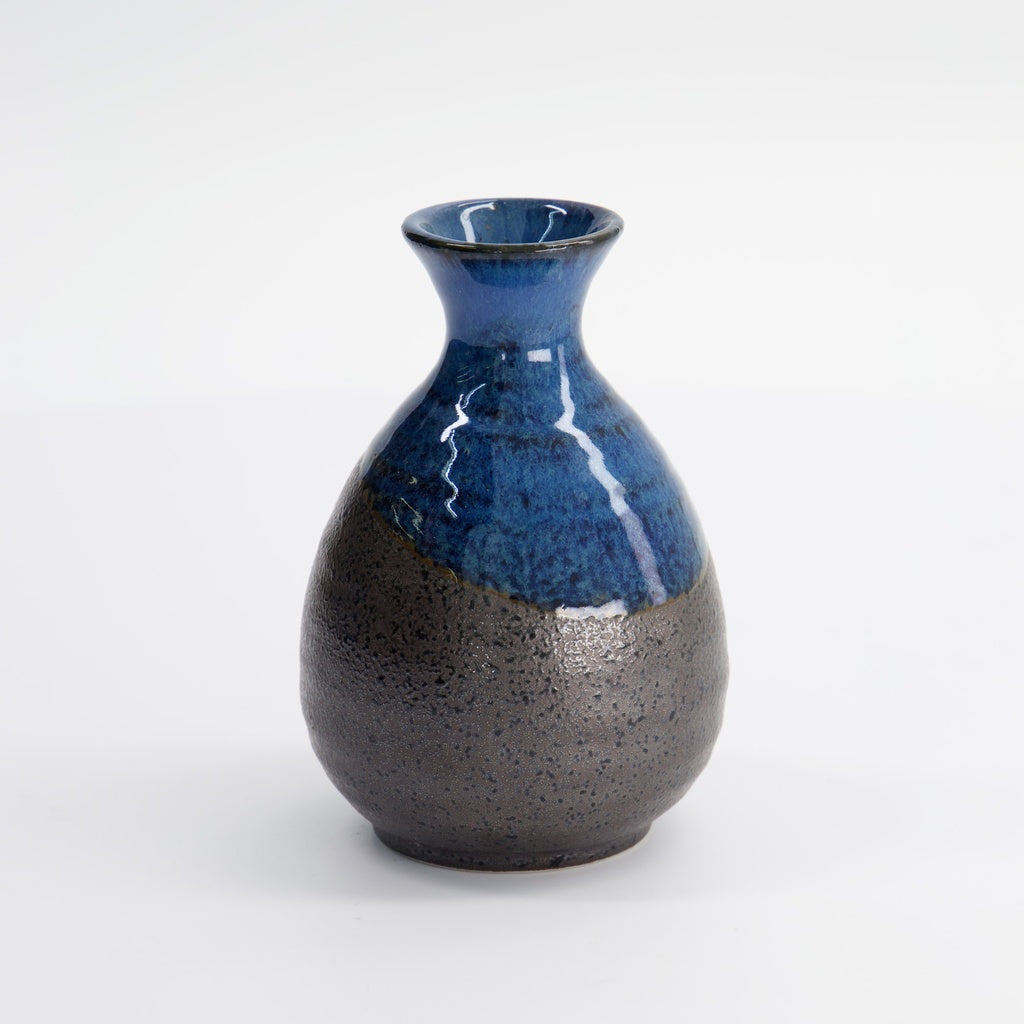 Sake Bottle 8x12.5cm 300ml Blue/Black
