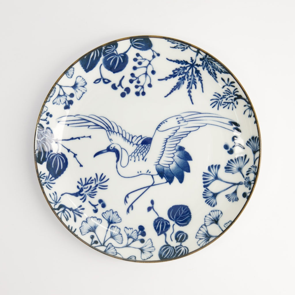 Flora Japonica Plate 20.6x2.2cm Crane