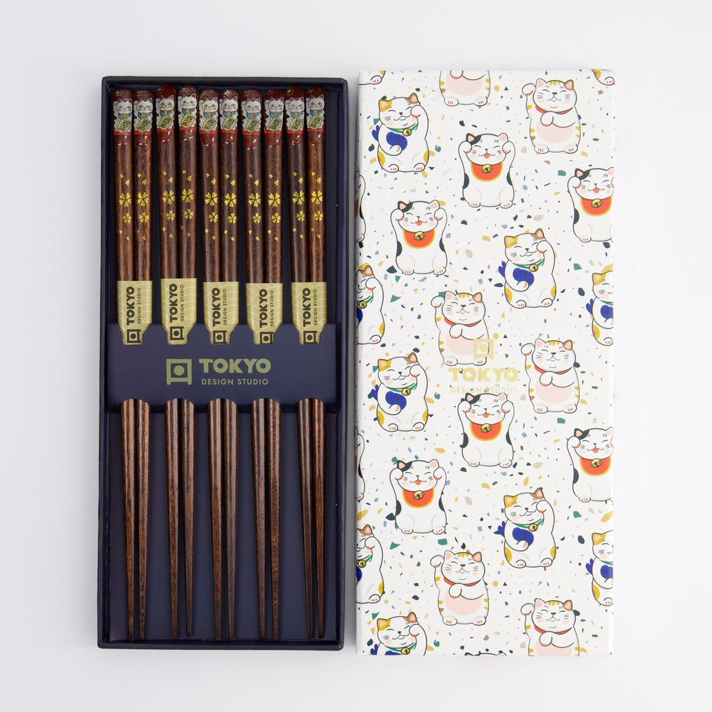 Chopstick Giftset/5 Luckycat
