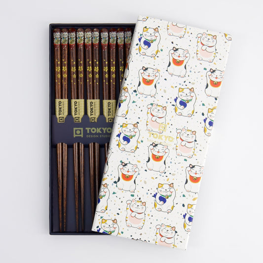 Chopstick Giftset/5 Luckycat