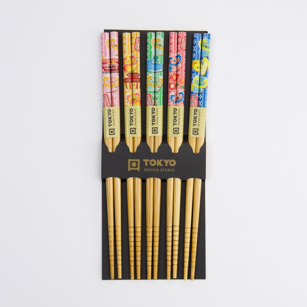 Chopstick Set/5 Comic Dragon