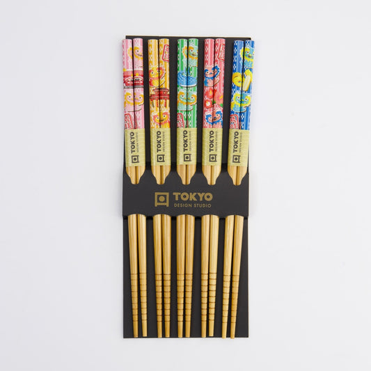 Chopstick Set/5 Comic Dragon