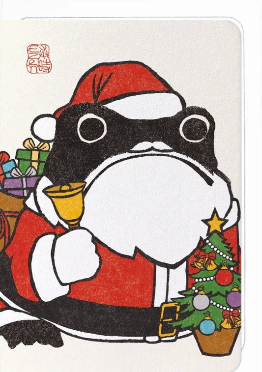 SANTA CLAUS EZEN FROG: Greeting Card