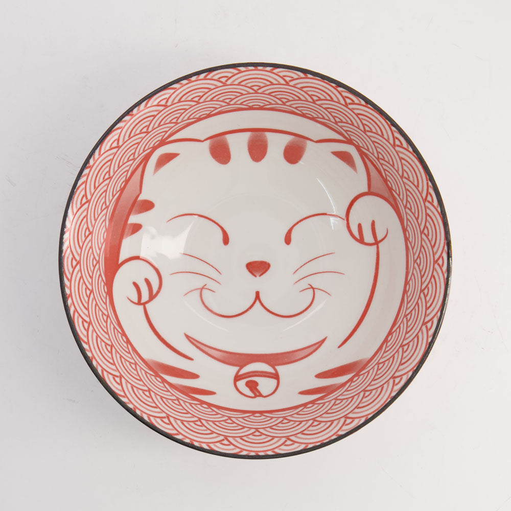 Kawaii Lucky Cat Neko Ramen Bowl Pink