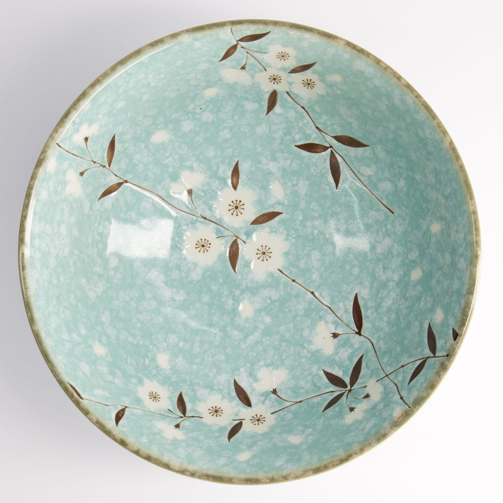 Light Blue Sakura Ramen Bowl 21x9cm