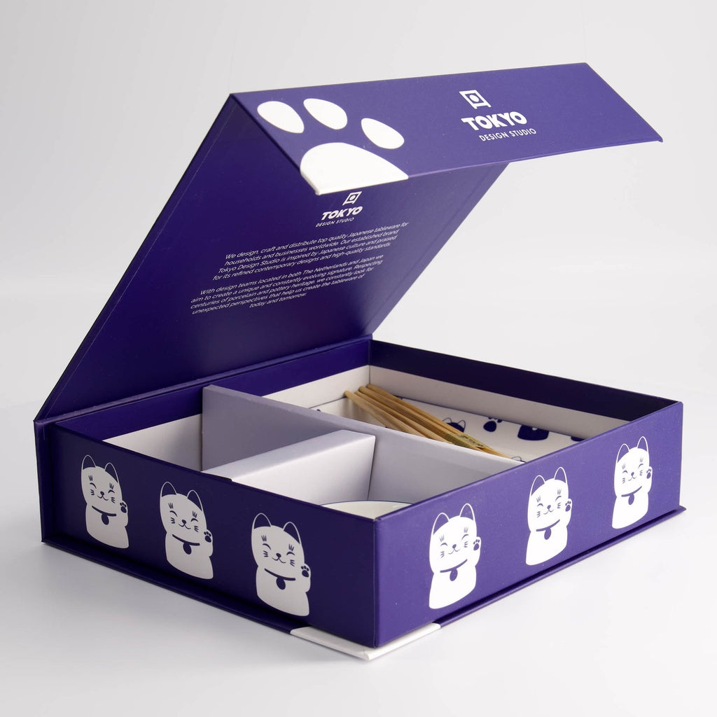 Kawaii Blue Maneko Sushi Giftset 6pcs