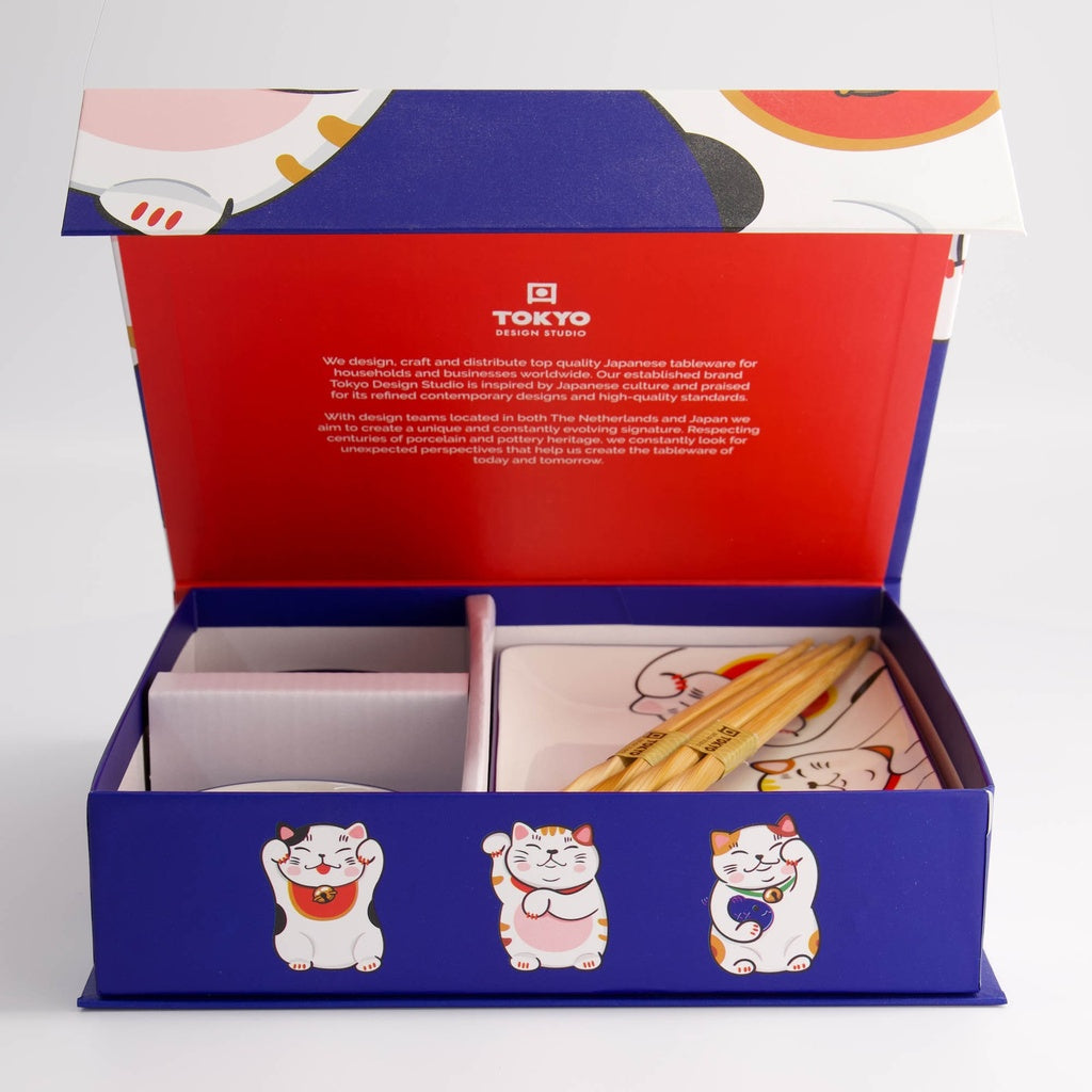 Kawaii Lucky Cat Sushi Giftset 6pcs