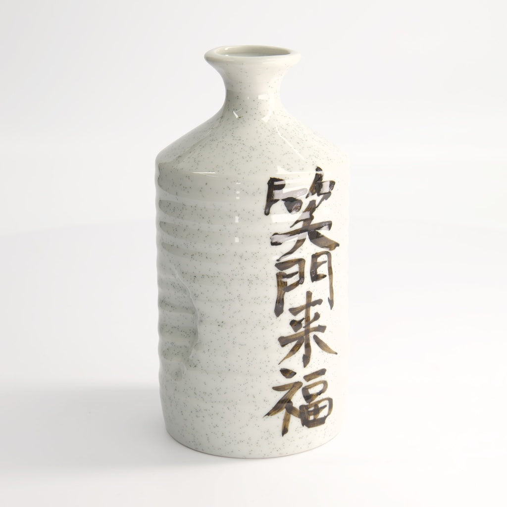 Shomon Raifuku Sake Bottle 20cm White