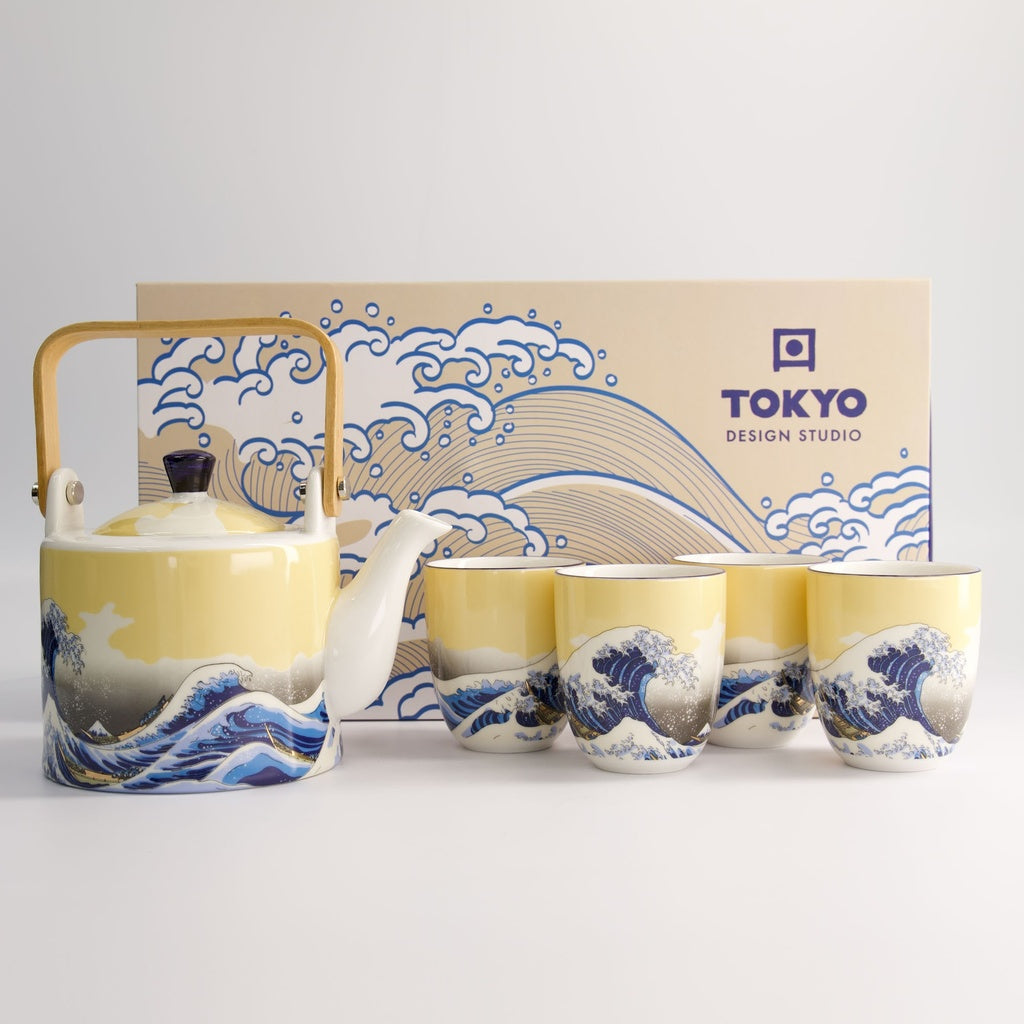 Kawaii Hokusai Tea Set