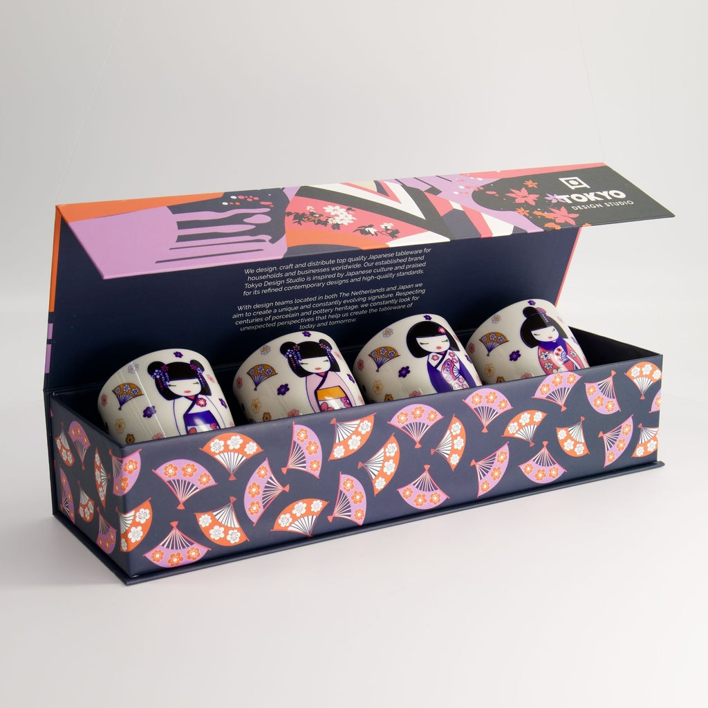 Kawaii Maiko Cup Giftset 4pcs 7x8cm 170ML