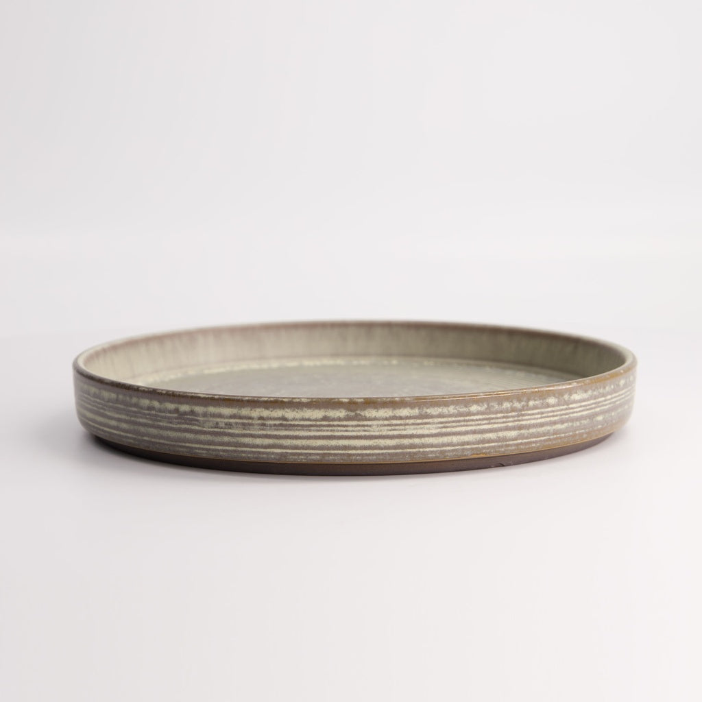 Round Plate Grey with Rim 23x3cm