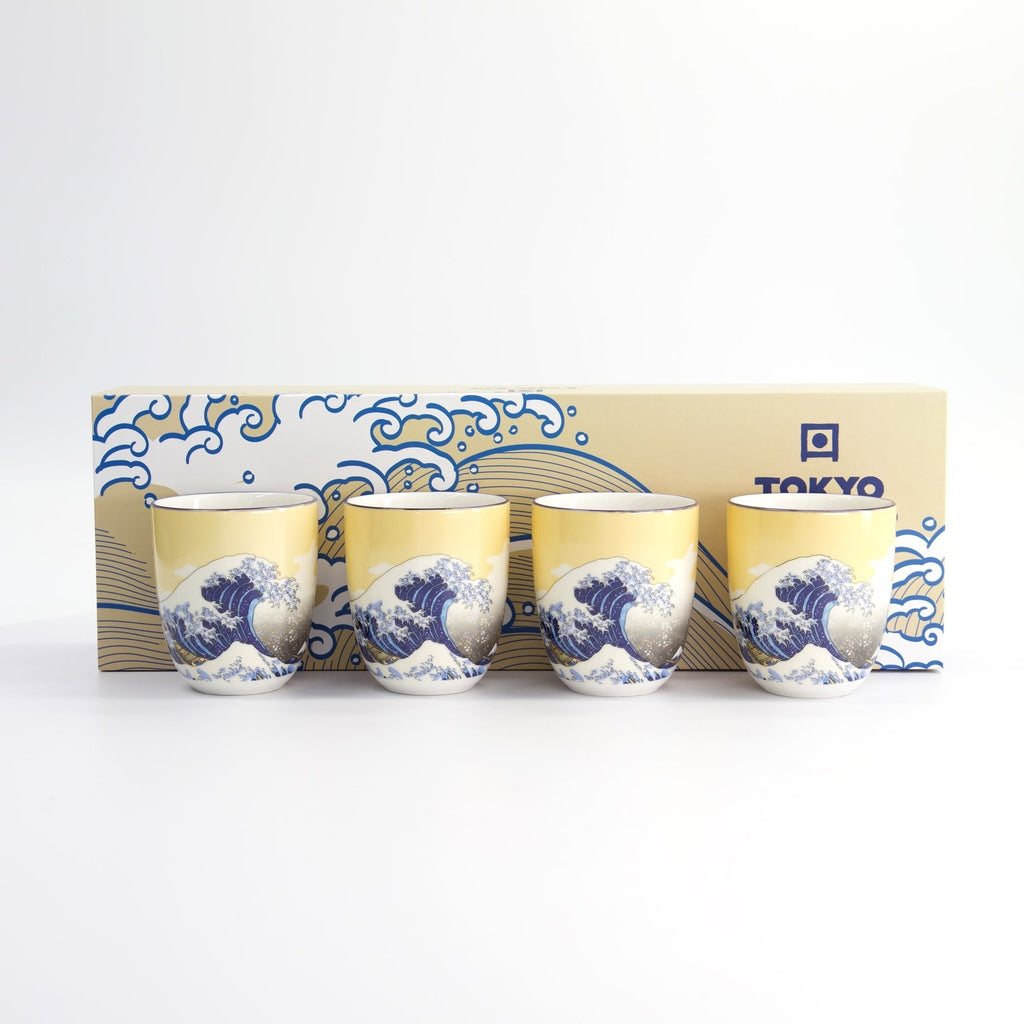 Kawaii Hokusai Cup Giftset 4pcs 7x8cm 170ML