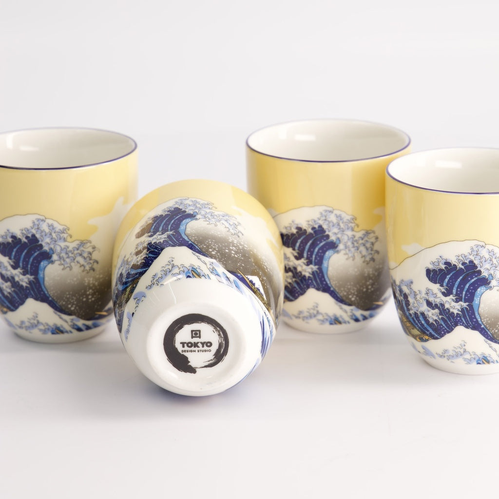 Kawaii Hokusai Cup Giftset 4pcs 7x8cm 170ML