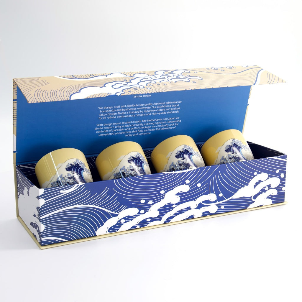 Kawaii Hokusai Cup Giftset 4pcs 7x8cm 170ML