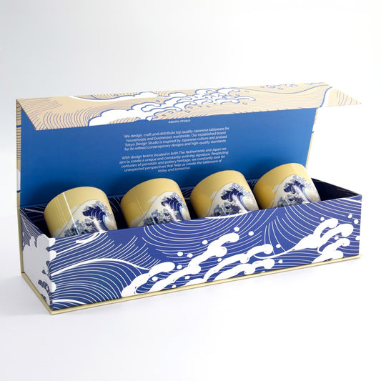 Kawaii Hokusai Cup Giftset 4pcs 7x8cm 170ML