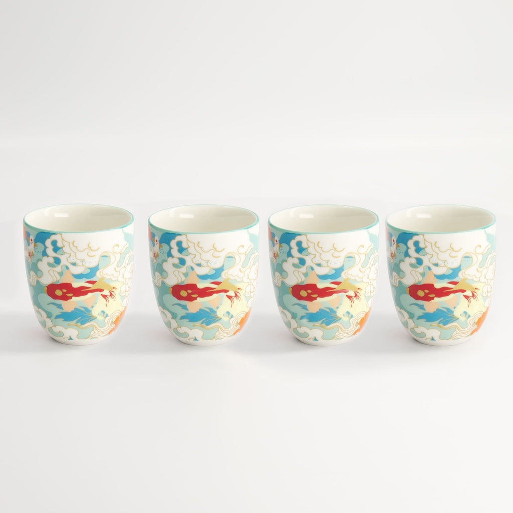 Kawaii Goldfish Cup 4pcs Set 7x8cm 170ml