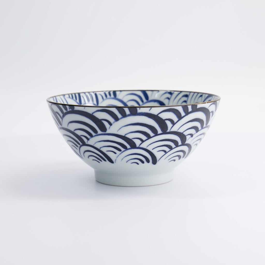 Natsu Nami Bowl 17.8x8.7cm Blue/White