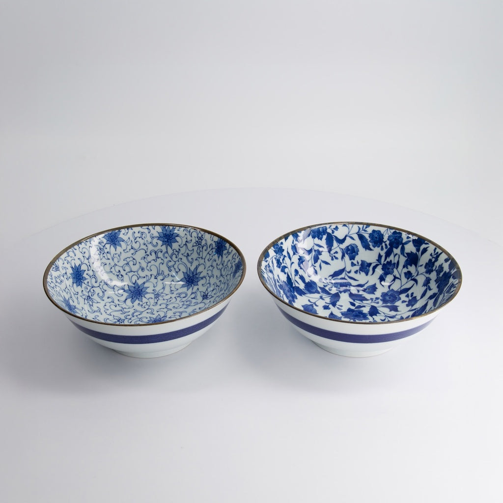 Haru Blue Mixed Ramen Bowls 2pcs Giftset