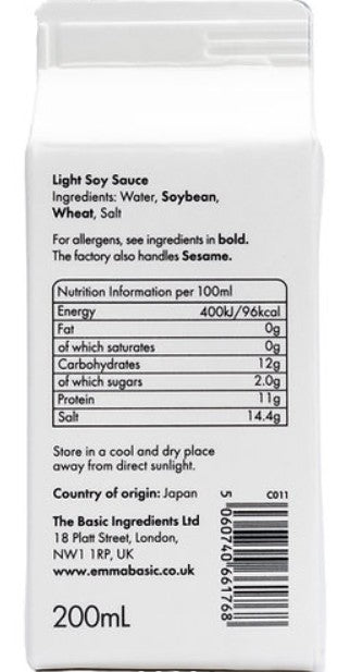 Emma Basics Light Soy Sauce 200ml