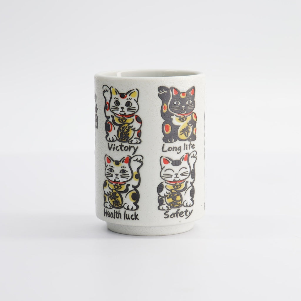 Cup Emboss Lucky Cats 7.2cmx10.2cm
