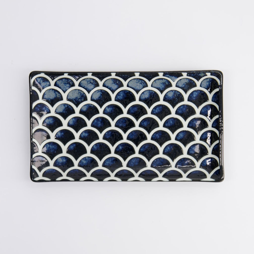 Cobalt Blue Mermaid Design Plate 22x13x2cm