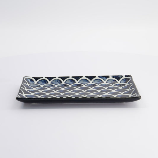 Cobalt Blue Mermaid Design Plate 22x13x2cm