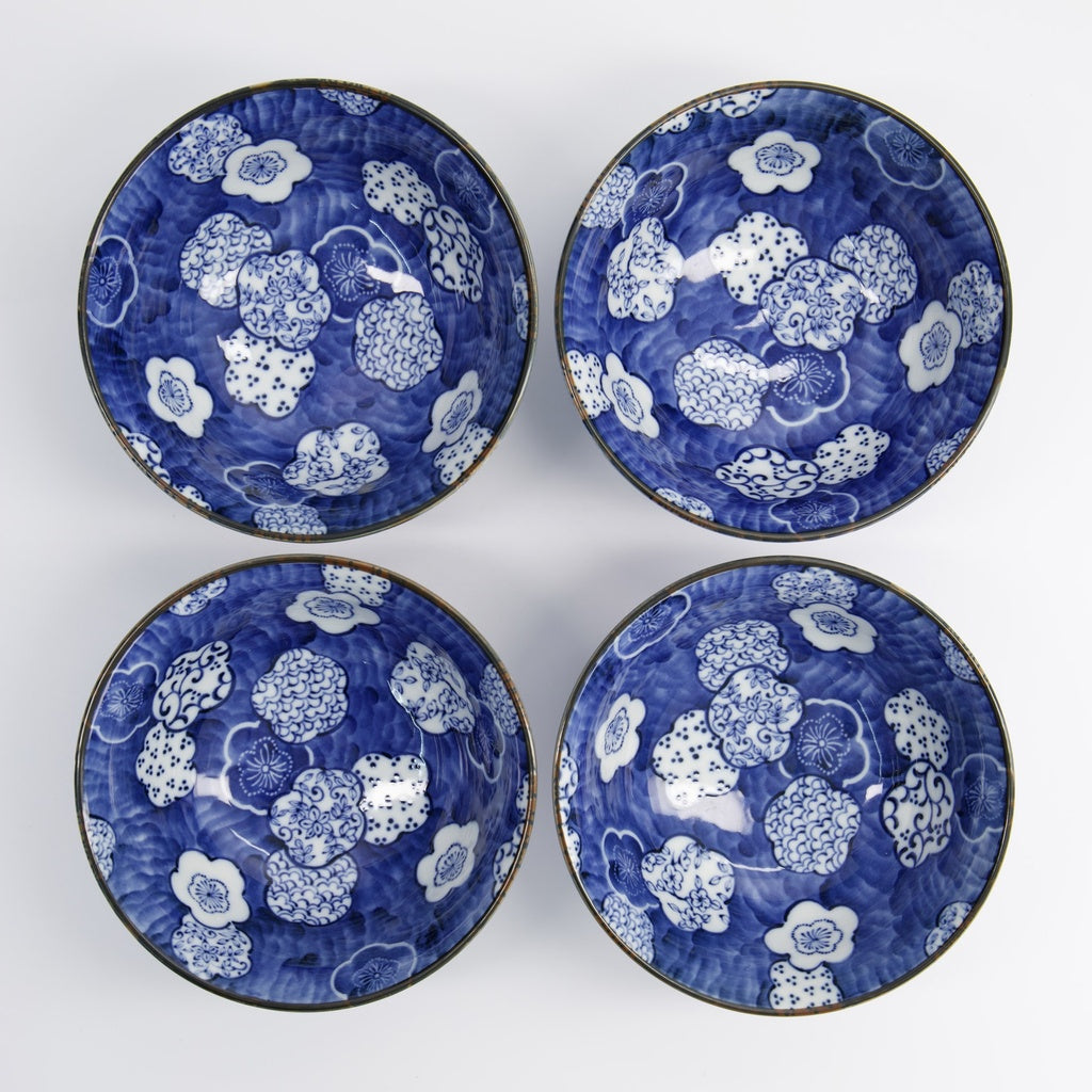 Mixed Bowls Ume 4pcs Giftset 15x7cm 500ml