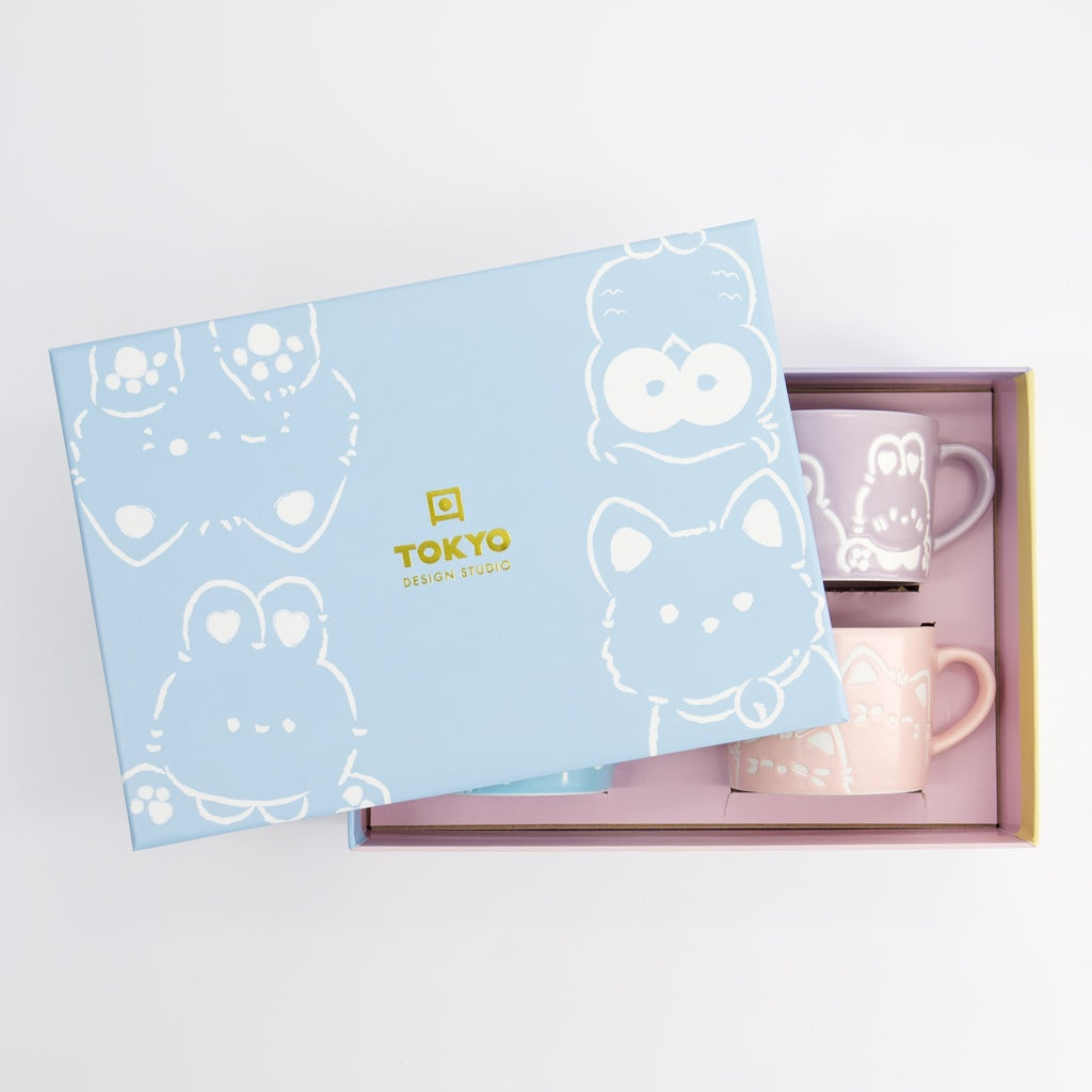 Kawaii Animals Mug Giftset 4pcs 8x6cm