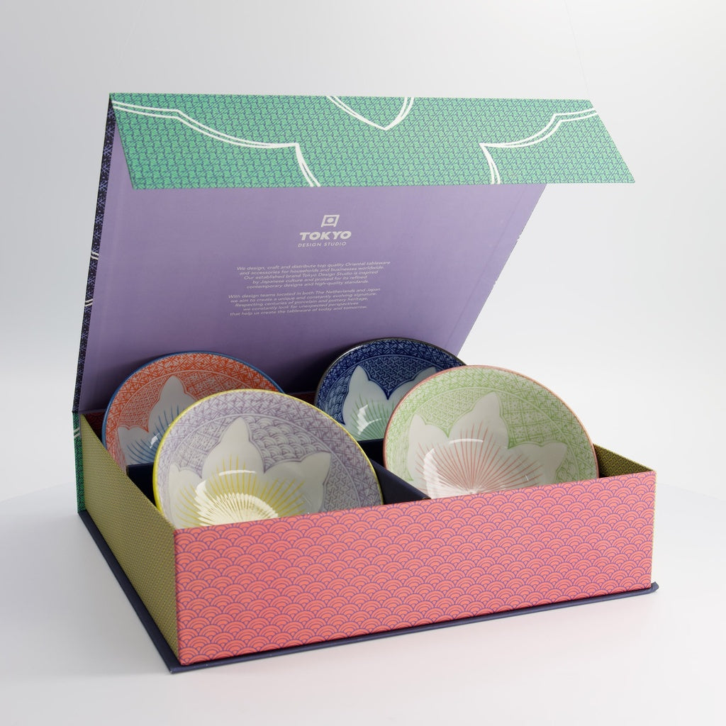 Lily Flower 4pcs Bowl Giftset 550ml
