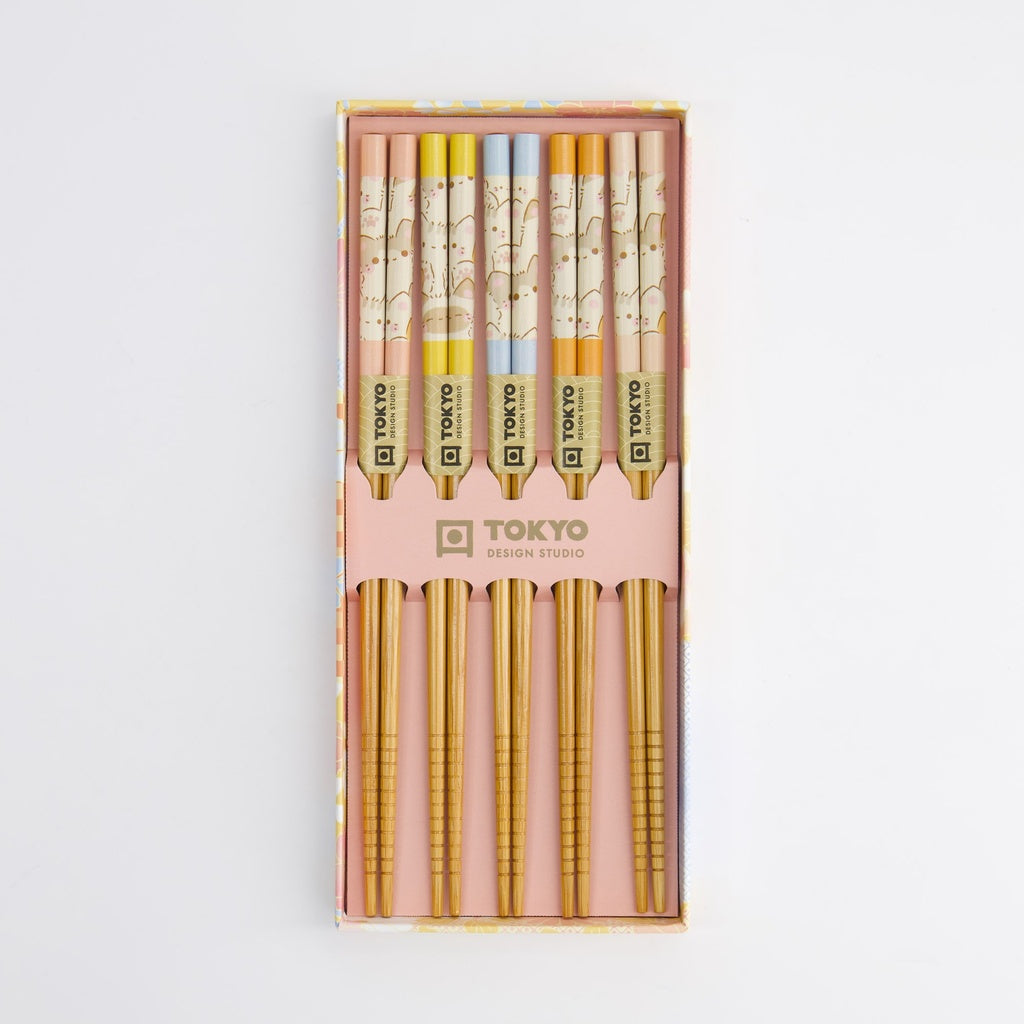 Chopstick Giftset/5 Kawaii Cats