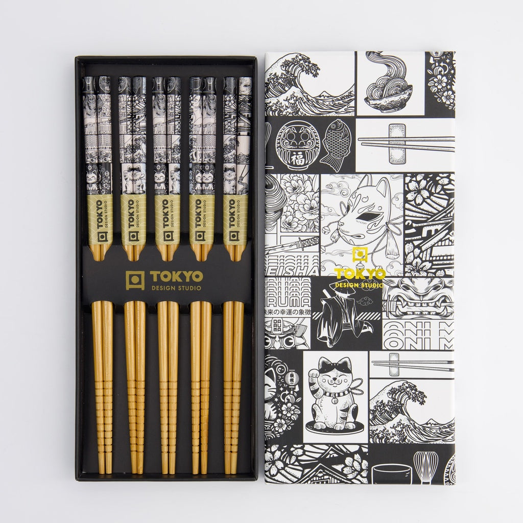 Chopstick Giftset/5 Tokyo Fan