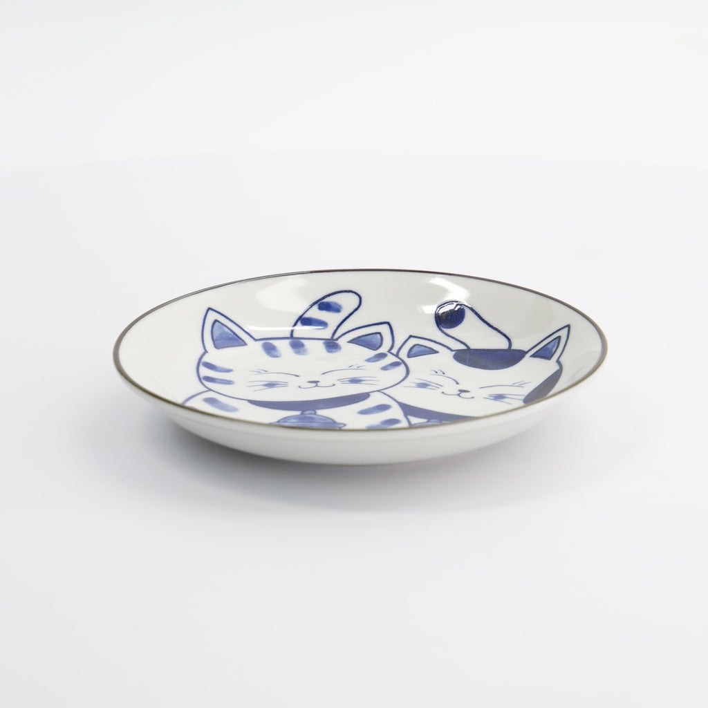 Kawaii Round Plate Cat Neko 16.7x2.8cm