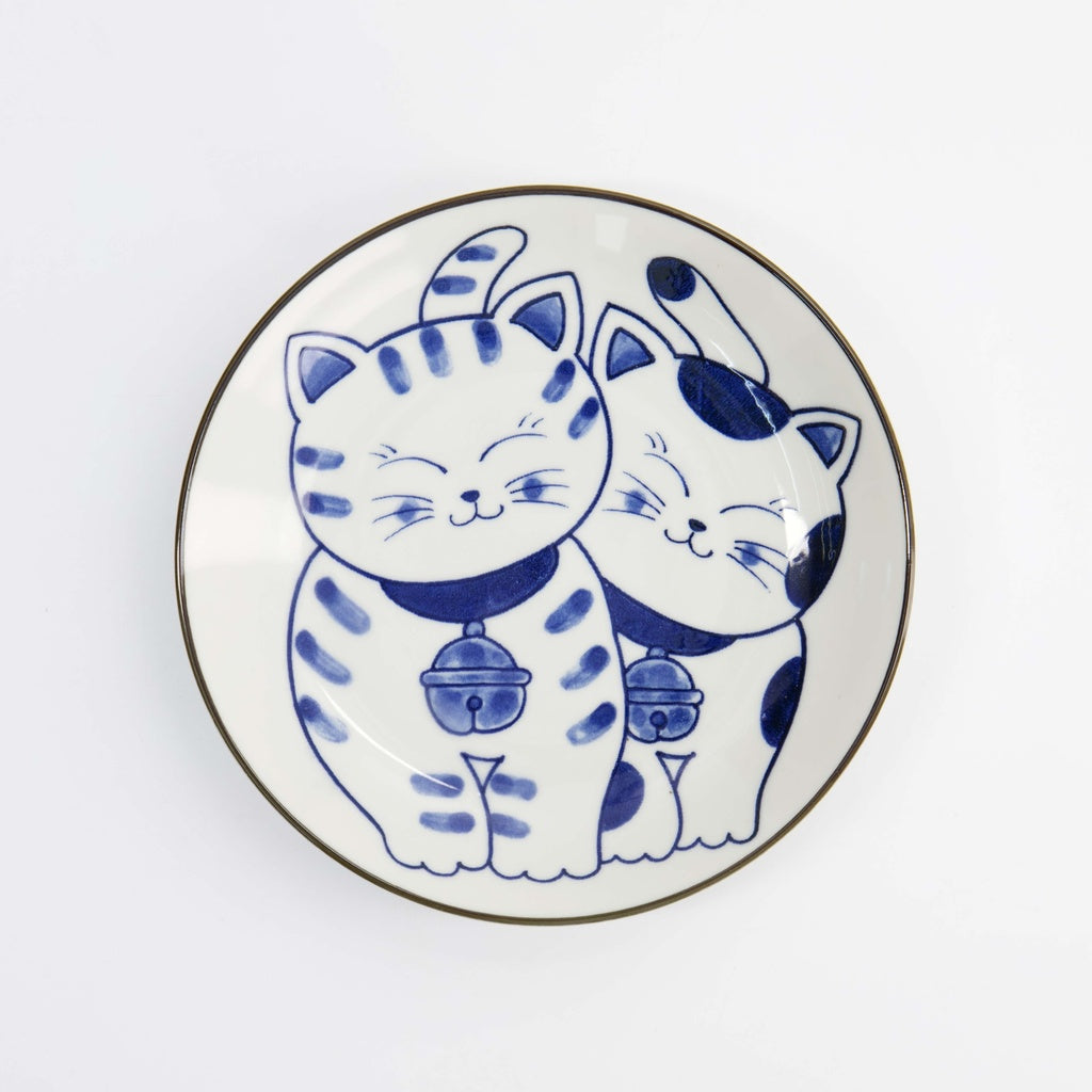 Kawaii Round Plate Cat Neko 16.7x2.8cm